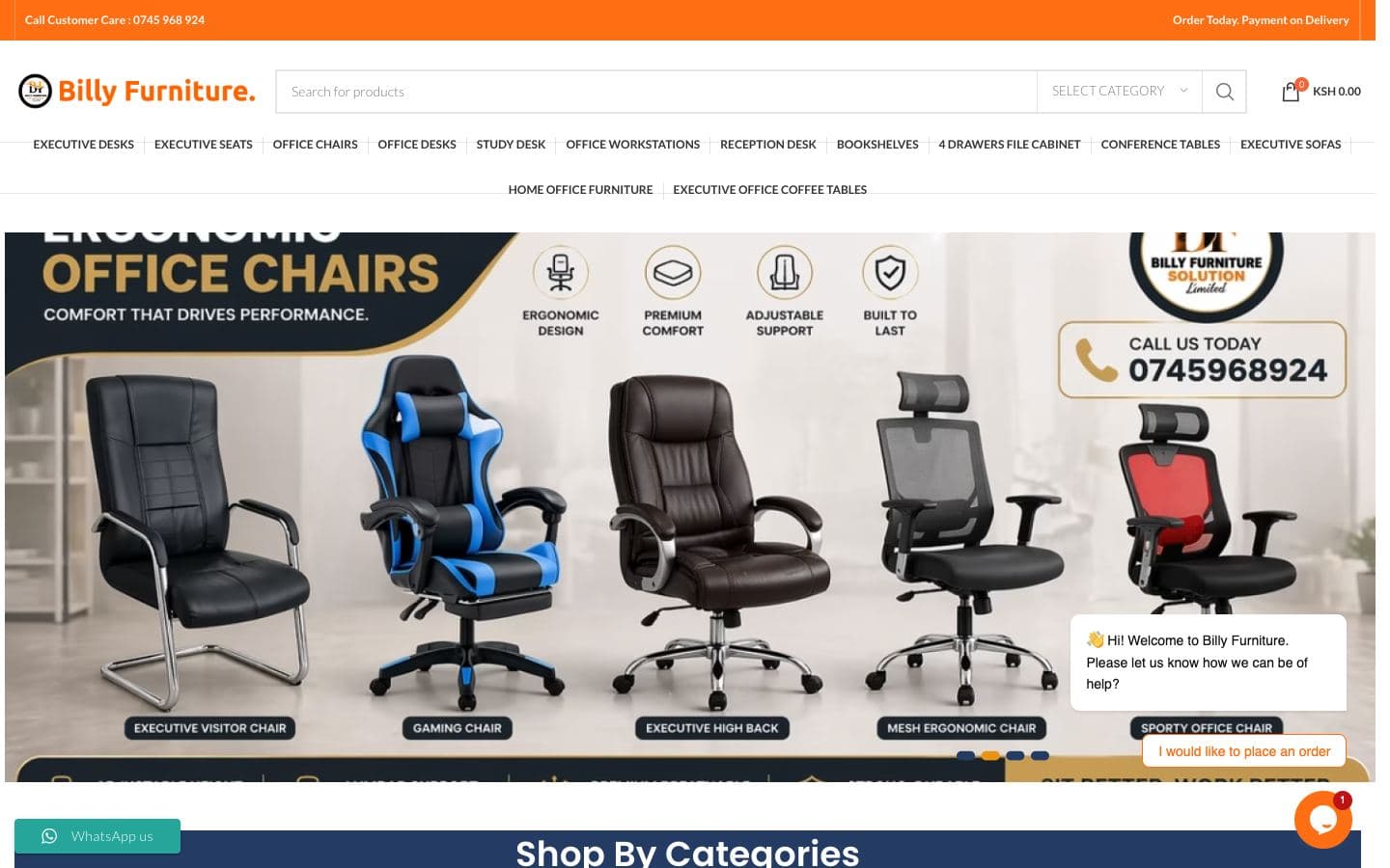 Billy Furniture furniture retailer website by Gregory Shikutwa