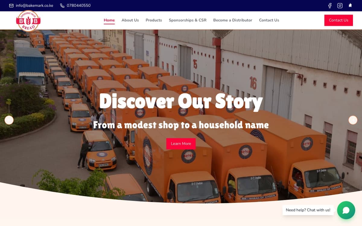 BB Bread (BakeMark) fmcg & food manufacturing website by Gregory Shikutwa