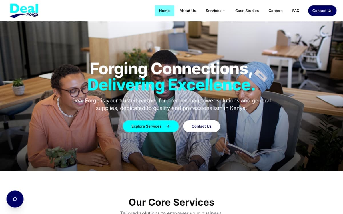 Dealforge manpower & general supplies website by Gregory Shikutwa